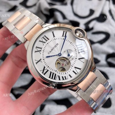 Ballon Bleu de Cartier 82S5 Replica Watch - Two Tone Rose Gold - Swiss Quality